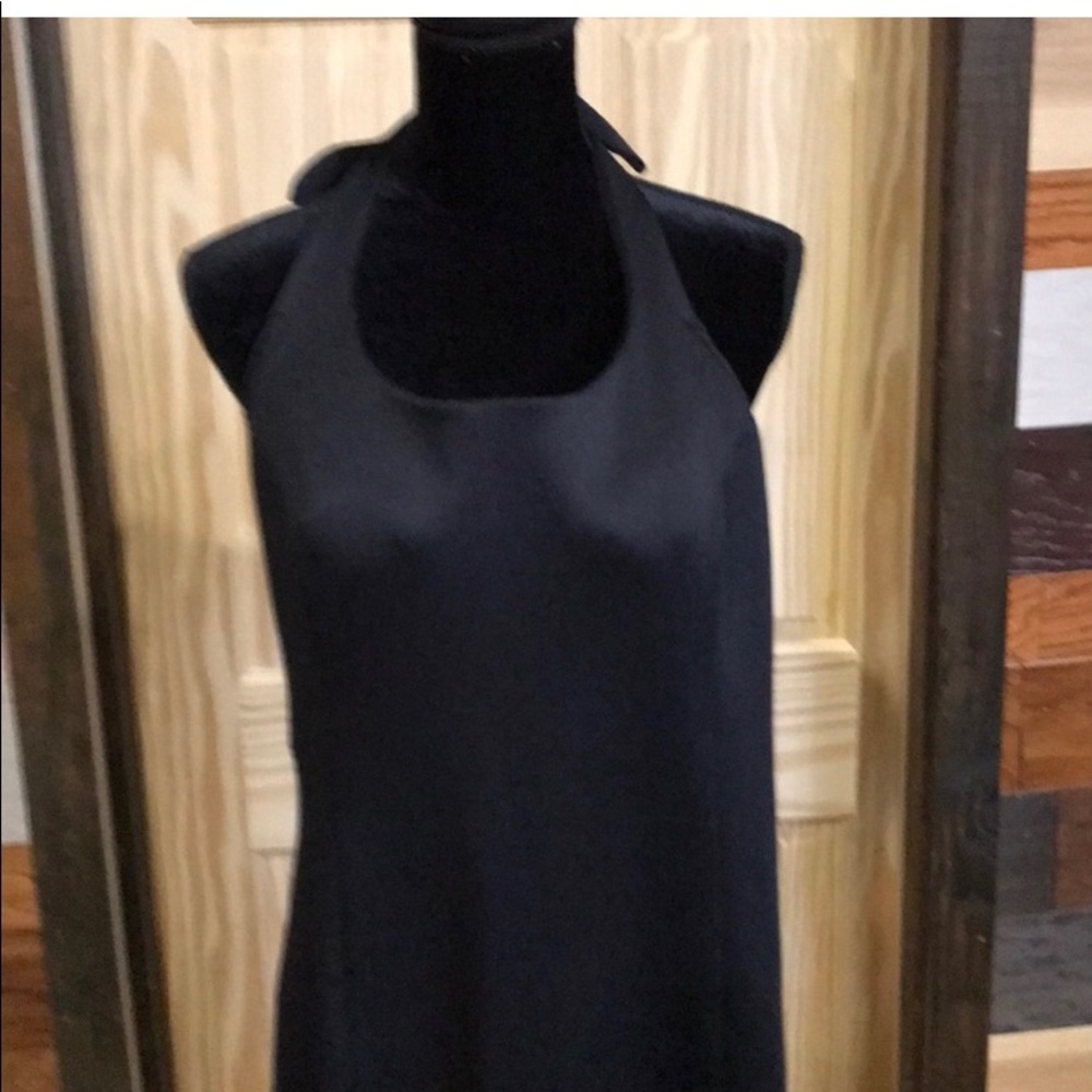 EUC TravelSmith 36D Black halter dress